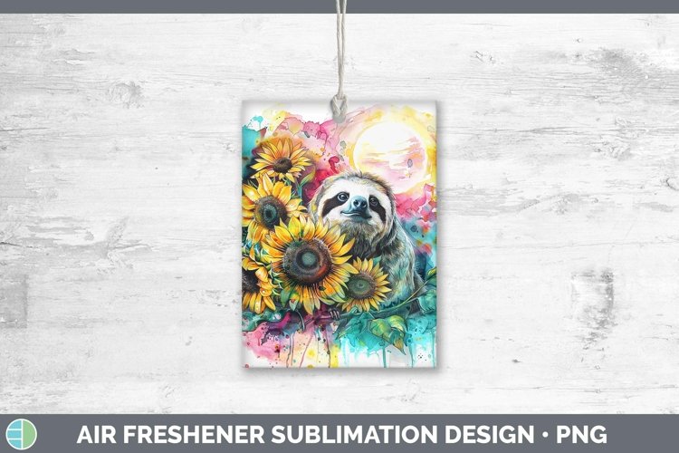 Pink Summer Sloth Air Freshener Sublimation Car Freshener De