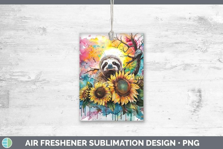 Pink Summer Sloth Air Freshener Sublimation Car Freshener De
