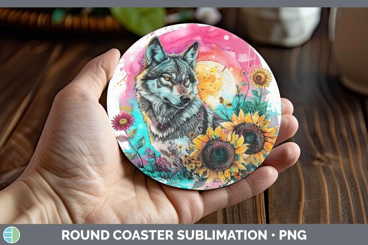 GorgeousPink Summer Round Coaster design.