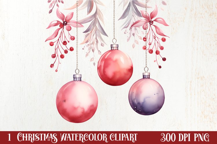 Christmas Watercolor Clipart Image 7