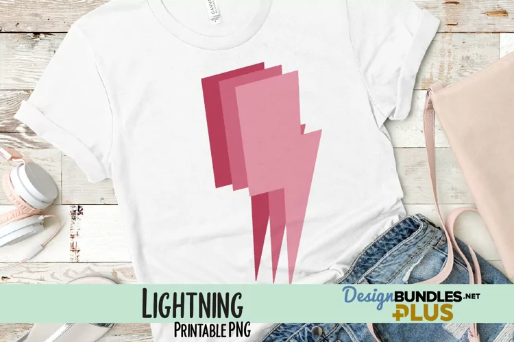 Pink Lightning Sublimation PNG