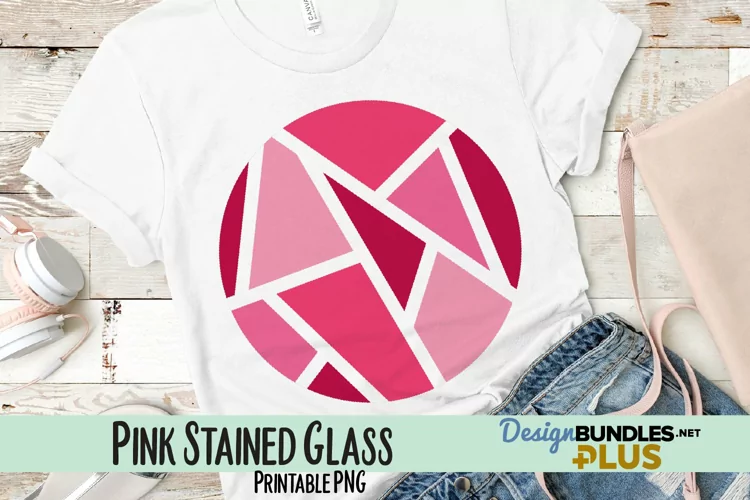 Pink Stained Glass Sublimation PNG