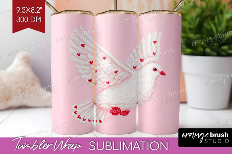 Preppy Valentine Tumbler Wrap - Hand Drawn Valentines Day