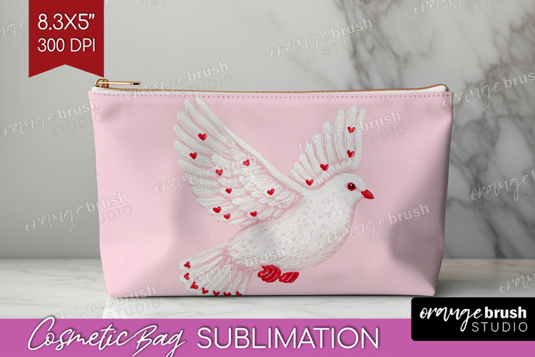 Preppy Valentine Cosmetic Bag - Hand Drawn Valentines Day