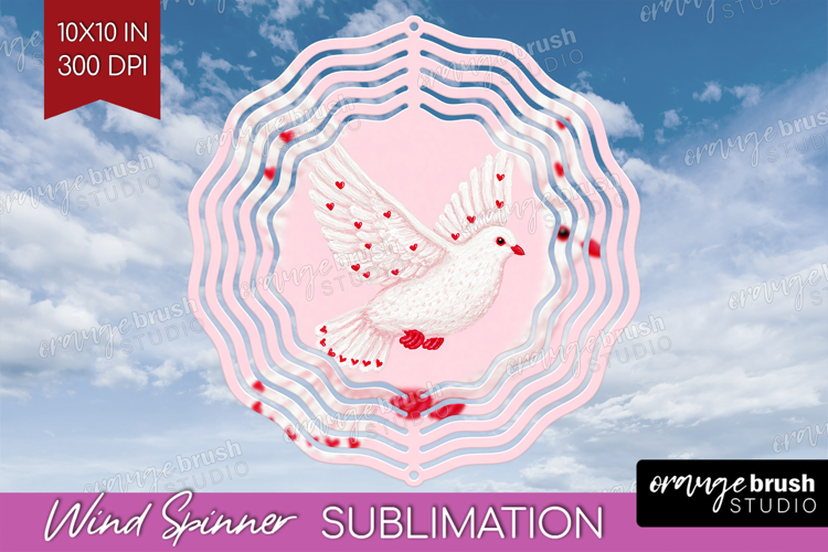 Preppy Valentine Wind Spinner Sublimation PNG - Hand Drawn