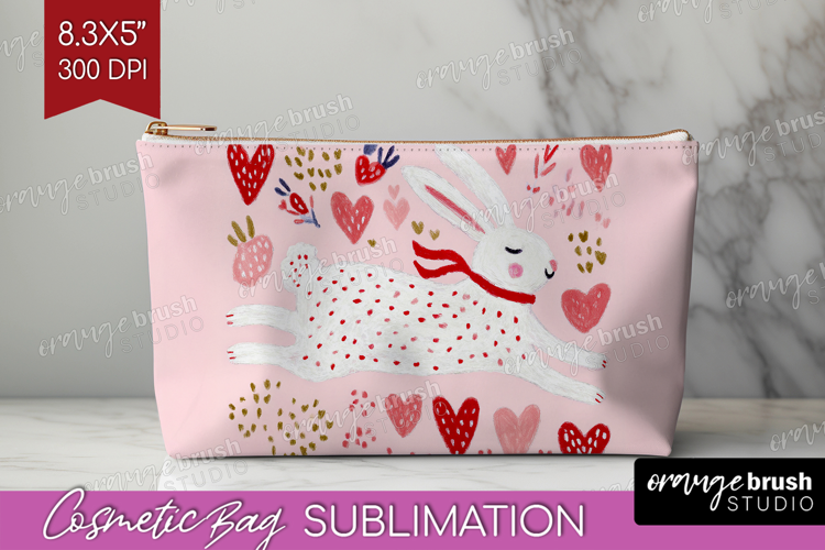 Preppy Valentine Cosmetic Bag - Hand Drawn Valentines Day