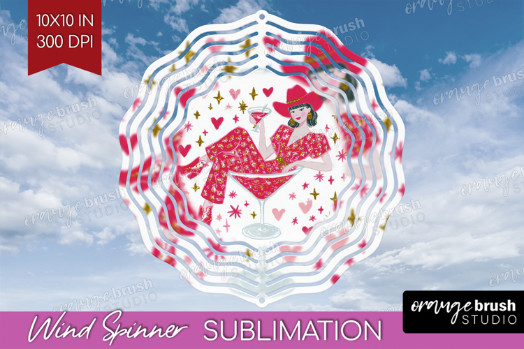 Preppy Valentine Wind Spinner Sublimation PNG - Hand Drawn