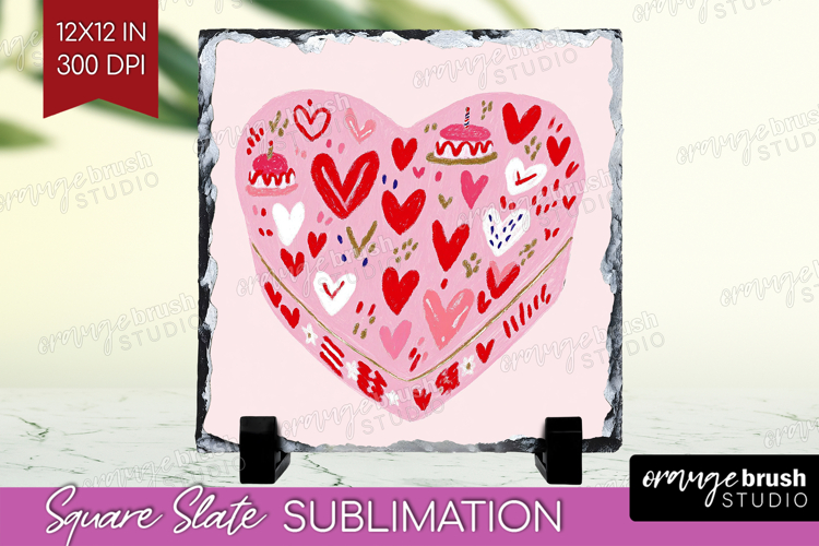 Preppy Valentine Slate PNG - Hand Drawn Valentines Day Slate