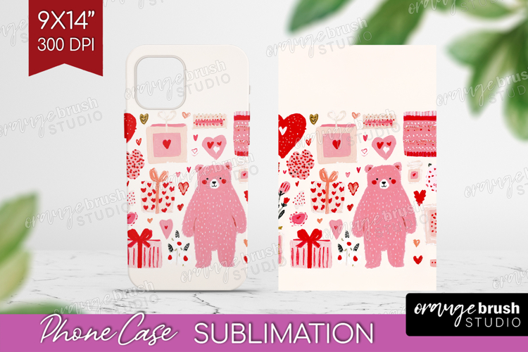 Preppy Valentine Phone Case PNG - Hand Drawn Valentines Day