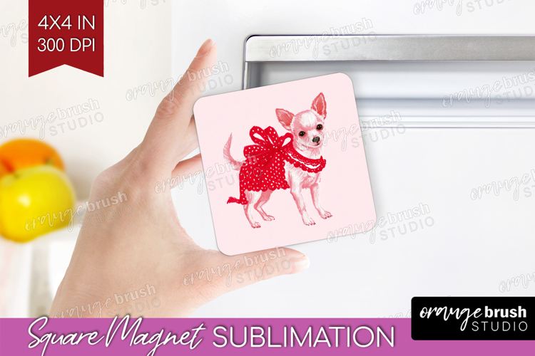 Preppy Valentine Magnet Sublimation - Hand Drawn Valentines