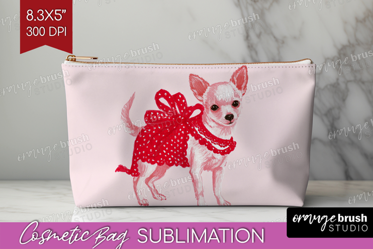 Preppy Valentine Cosmetic Bag - Hand Drawn Valentines Day