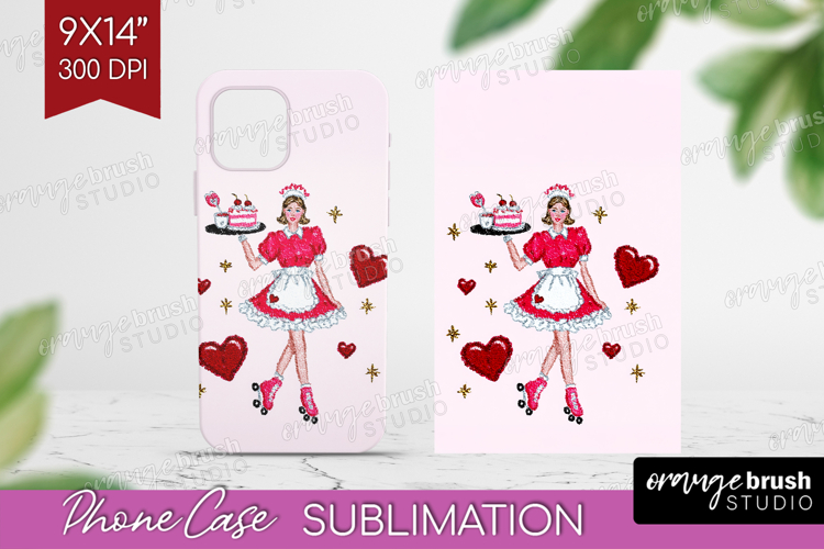 Preppy Valentine Phone Case PNG - Hand Drawn Valentines Day