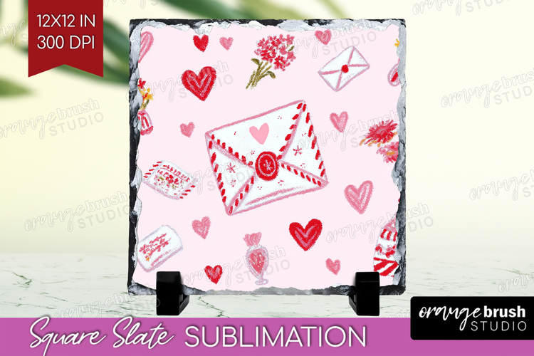 Preppy Valentine Slate PNG - Hand Drawn Valentines Day Slate