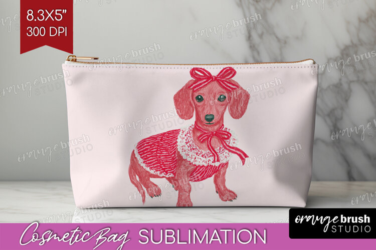 Preppy Valentine Cosmetic Bag - Hand Drawn Valentines Day example image 1