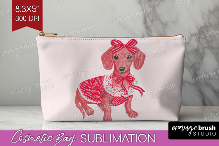 Preppy Valentine Cosmetic Bag - Hand Drawn Valentines Day