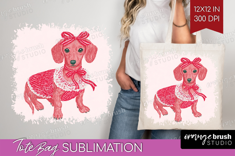 Preppy Valentine Tote Bag - Hand Drawn Valentines Day Tote