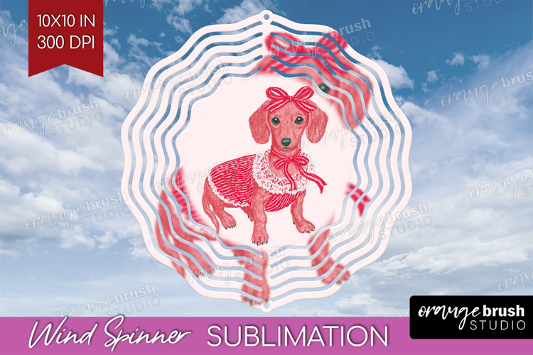 Preppy Valentine Wind Spinner Sublimation PNG - Hand Drawn
