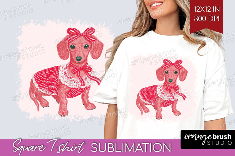 Preppy Valentine Square Tshirt Background - Hand Drawn Day