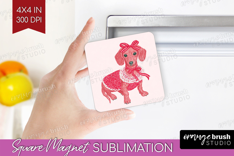 Preppy Valentine Magnet Sublimation - Hand Drawn Valentines