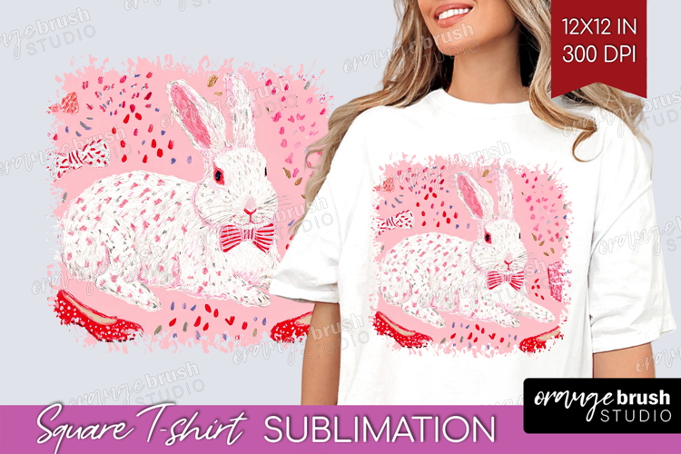 Preppy Valentine Square Tshirt Background - Hand Drawn Day