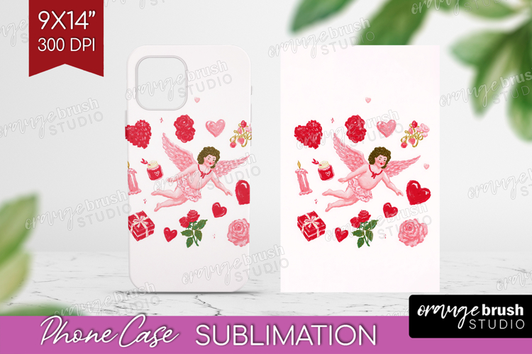 Preppy Valentine Phone Case PNG - Hand Drawn Valentines Day