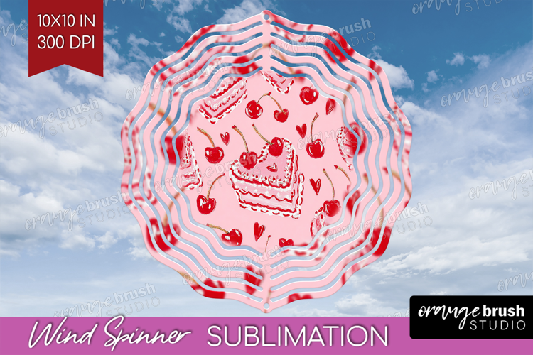 Preppy Valentine Wind Spinner Sublimation PNG - Hand Drawn