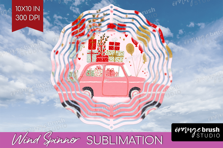 Preppy Valentine Wind Spinner Sublimation PNG - Hand Drawn