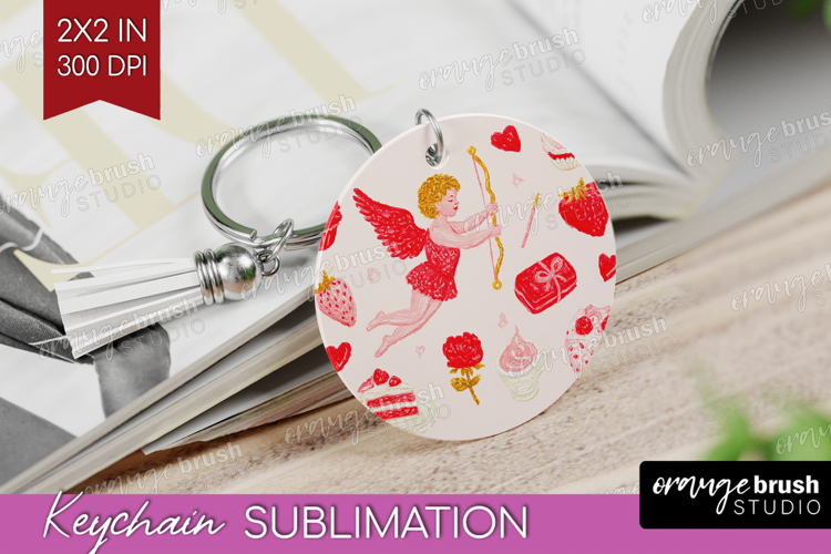 Preppy Valentine Keychain PNG - Hand Drawn Valentines Day