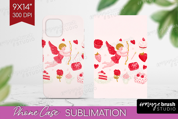 Preppy Valentine Phone Case PNG - Hand Drawn Valentines Day