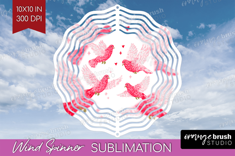 Preppy Valentine Wind Spinner Sublimation PNG - Hand Drawn