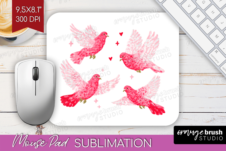 Preppy Valentine Mouse Pad Sublimation - Hand Drawn Day PNG