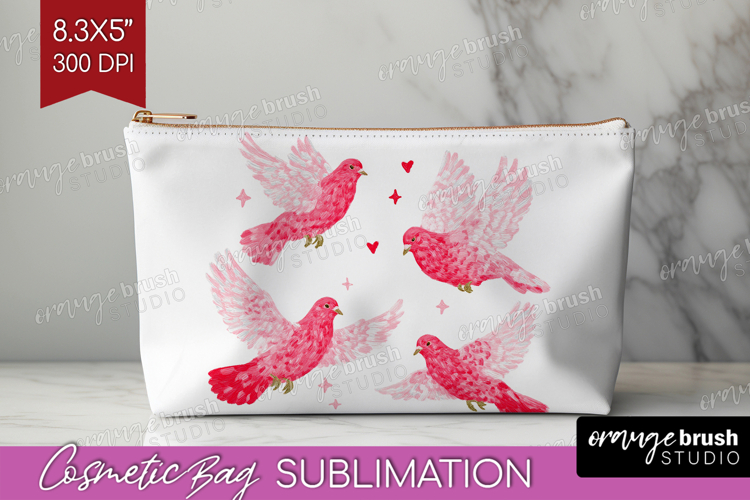 Preppy Valentine Cosmetic Bag - Hand Drawn Valentines Day