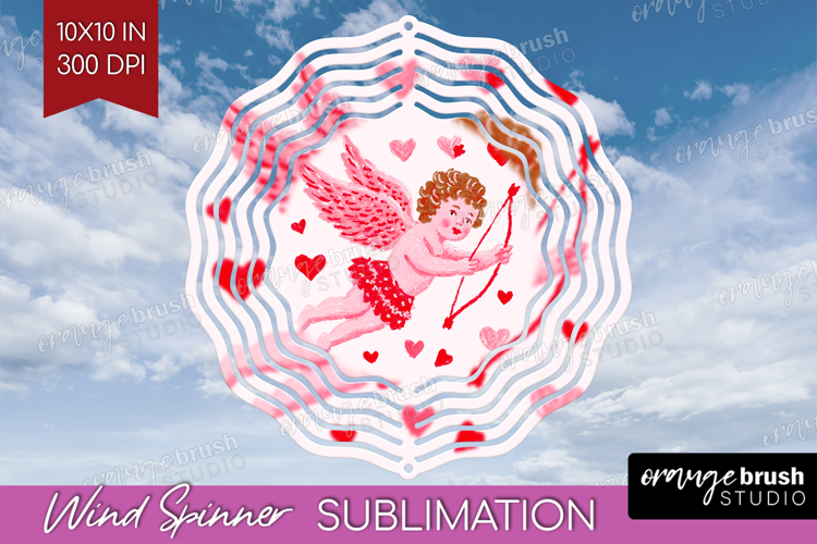 Preppy Valentine Wind Spinner Sublimation PNG - Hand Drawn