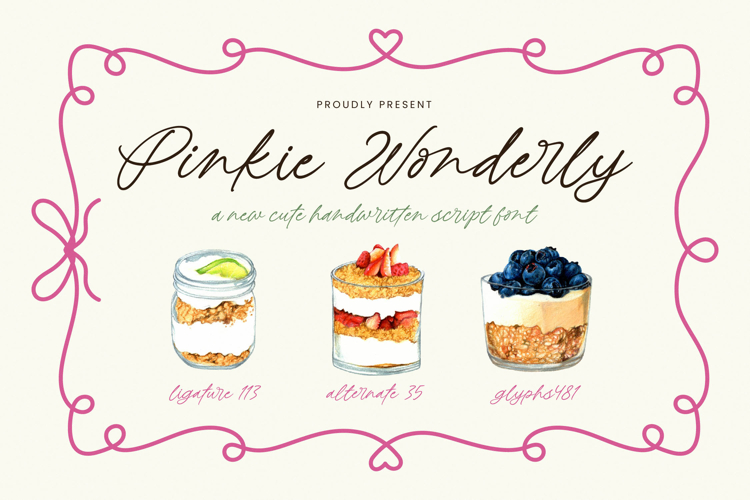 Pinkie Wonderly - Cute Handwritten Script