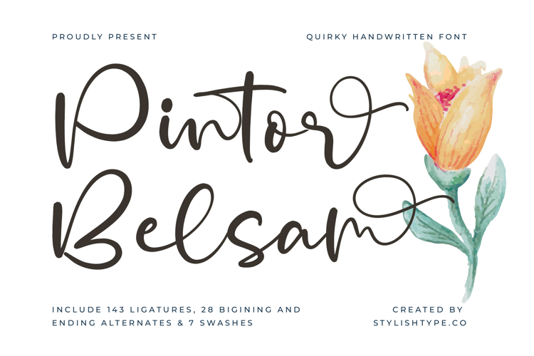 Pintor Belsam - Quirky Handwritten Font
