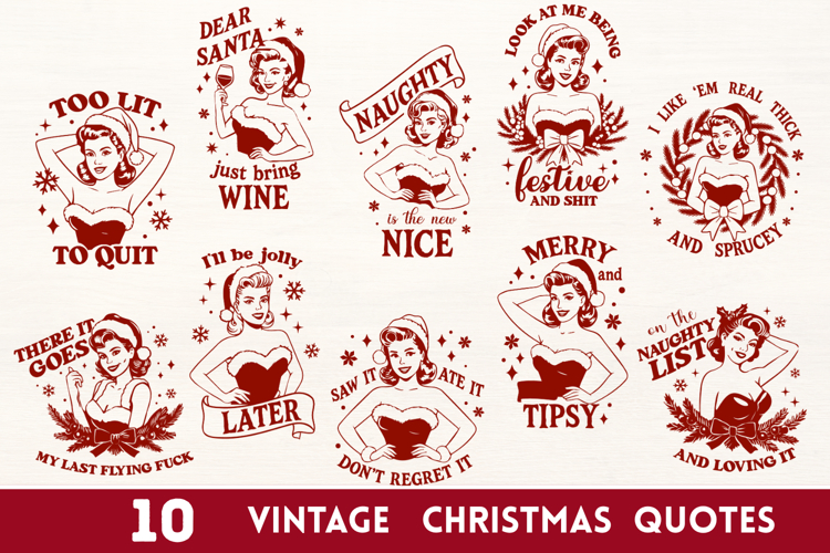 Snarky Christmas Quotes SVG Bundle