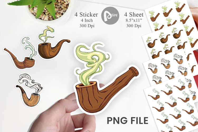 Leprechaun Pipe Sticker
