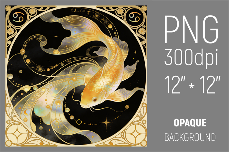 Pisces Zodiac Sign Clipart | Mystical Horoscope Illustr