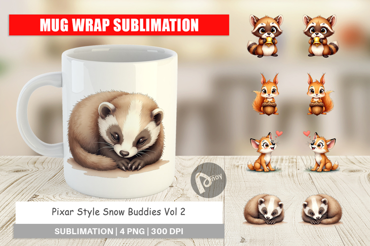 Snow Buddies Mug Wrap
