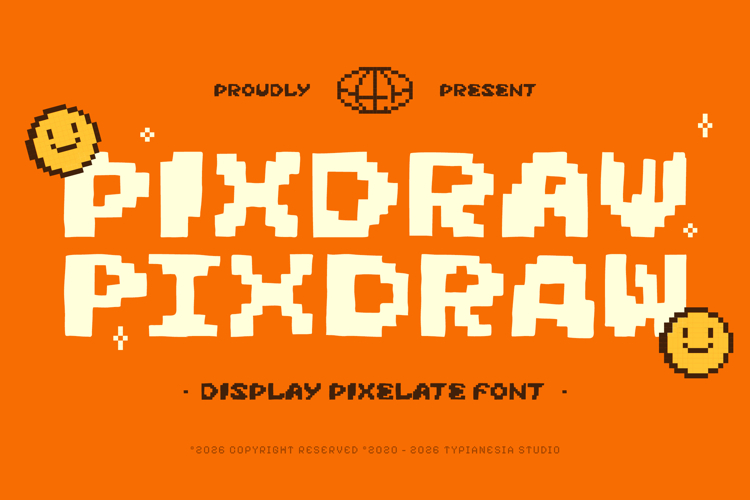 Pixdraw - Organic Imperfect Doodle Pixel Font