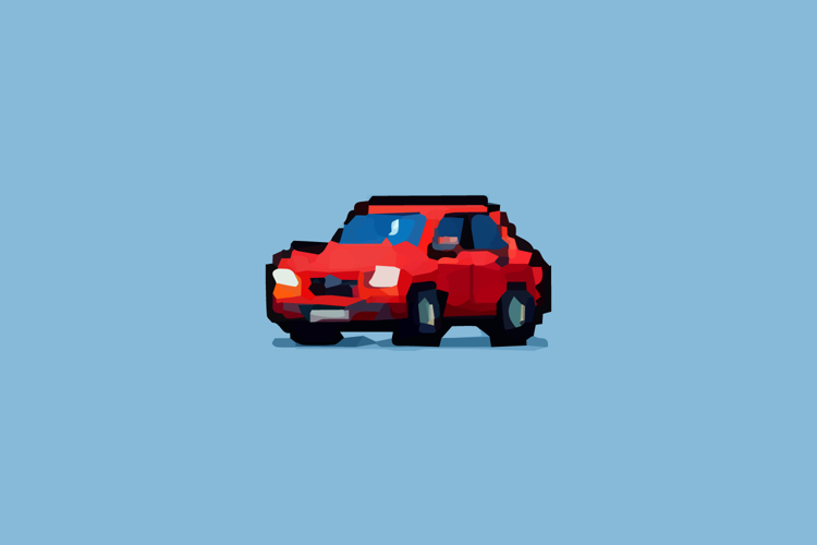 Pixel Art Car Design Vector