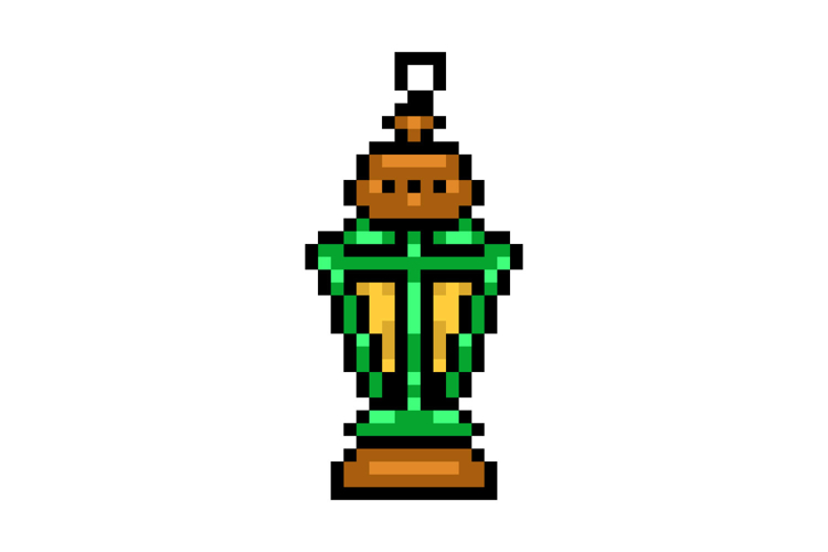 Pixel art classic lantern graphic design