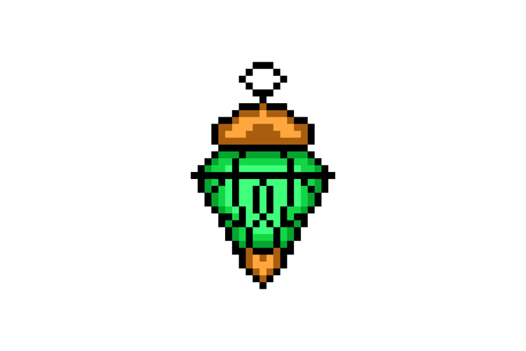Pixel art decorative lantern object graphic design