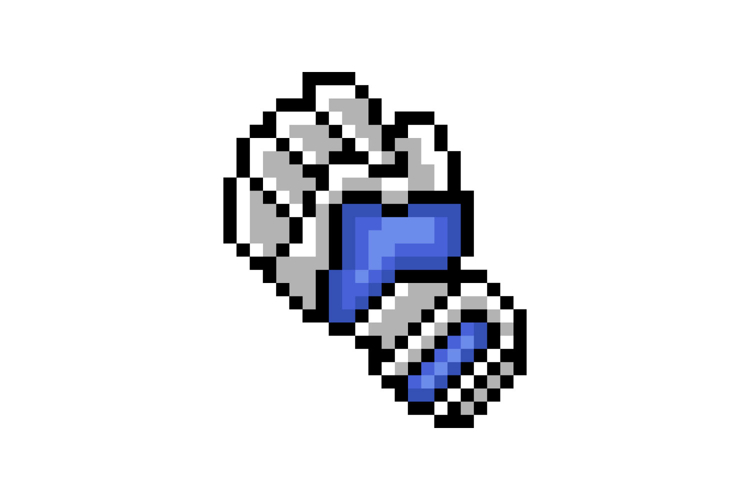 Pixel art football gloves graphic design vector