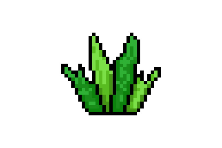 Pixel art green nature grass graphic illustration