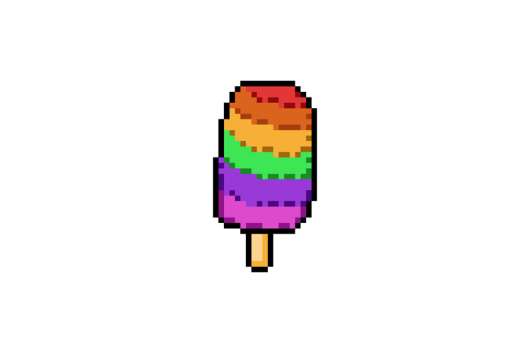 Pixel art illustration drawing ice cream clipart