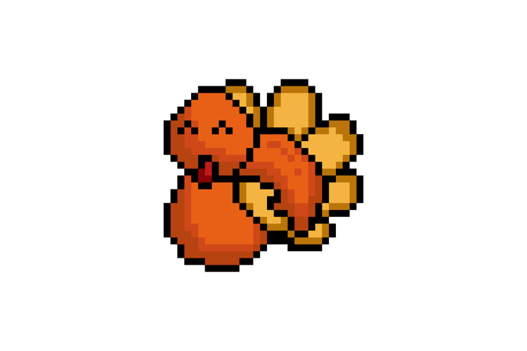 Pixel art thanksgiving clipart graphic illustratio