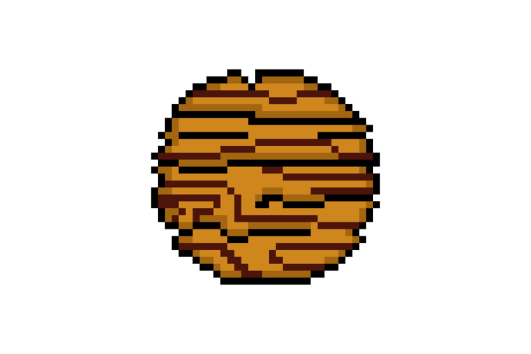 Pixel art wooden board game object element design
