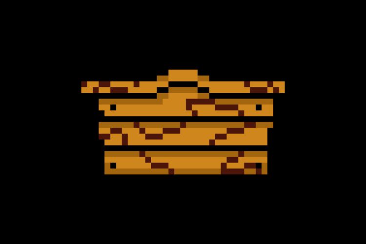 Pixel art wooden board game object element vector example image 1