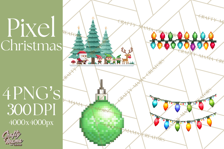 Pixel Christmas Arcade Clipart, Retro Gamer Clip Art